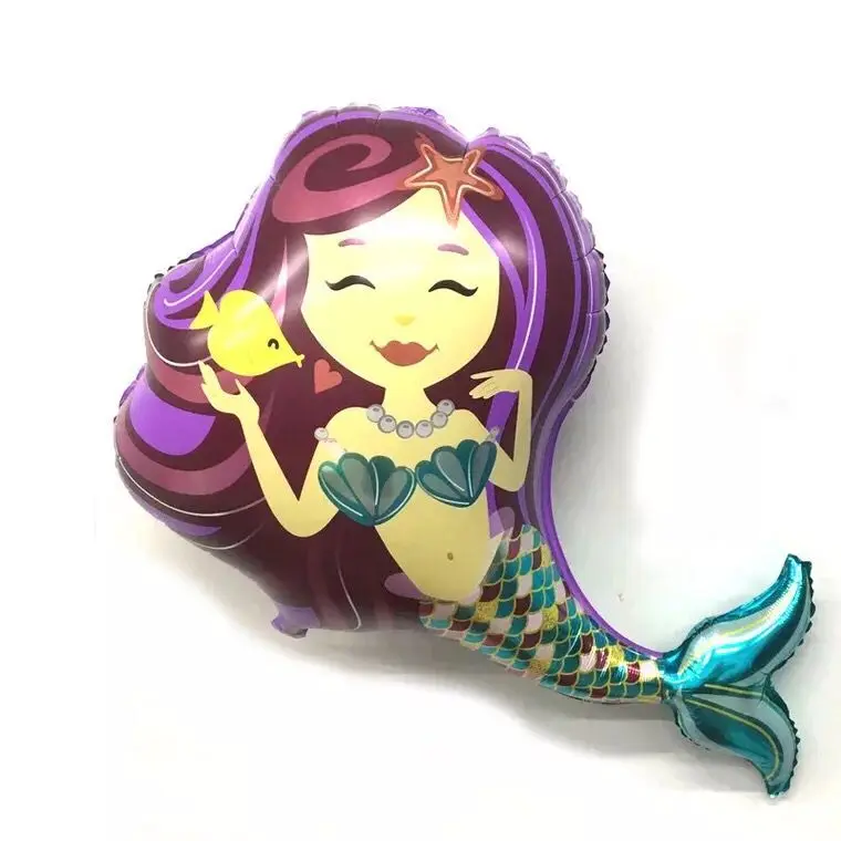 
Party Decoration Use Large Size Aluminium Mermaid Cartoon Foil Balloon For Girl 