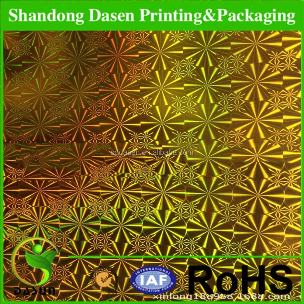 
180g Holographic Laser Metallic Paper/Fresh laser card 