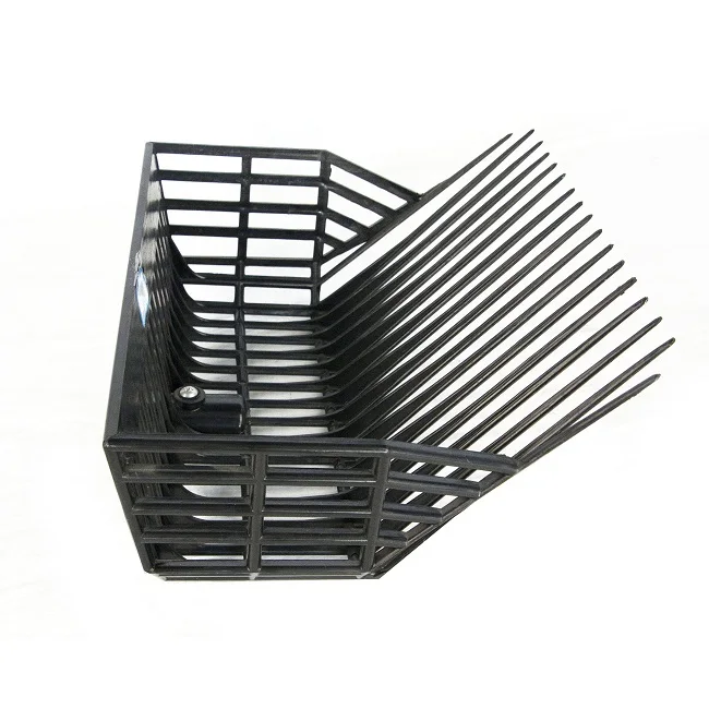 plastic Pitch fork head with D shape handle for horse cleaning