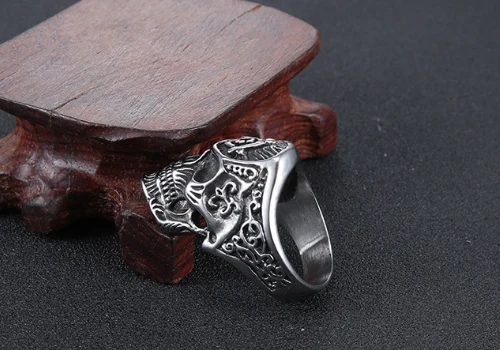 AG Masonic freemason plumb Skull цветочный узор байкерское кольцо палец из нержавеющей стали для мужчин и женщин