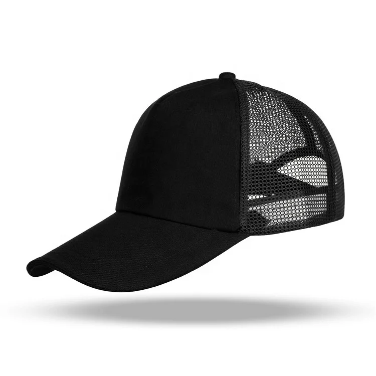 Custom Men Plain Baseball hats Solid Trucker Mesh Blank Curved Visor Hat cheap price
