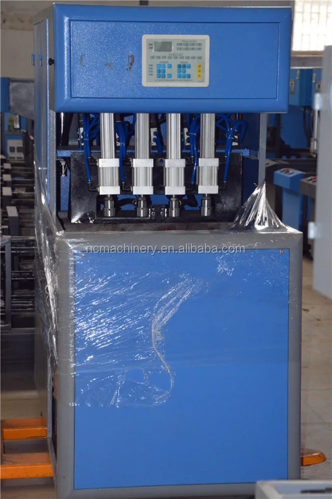 Auto Dropping Semi Automatic 4 Cavity Soda Water Bottle Blow Molding Machine