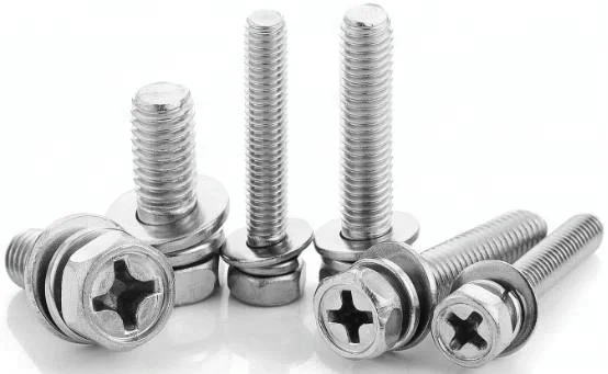 Furniture zinc yellow hex flange head steel screws
