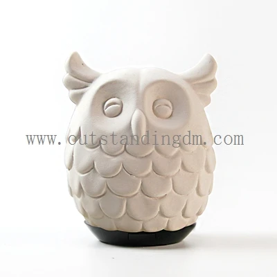 2022 new arrival Mini Order PC / ABS Outstanding Design Ceramic Owl Shape Electric Essential Oils Aroma Diffuser LED