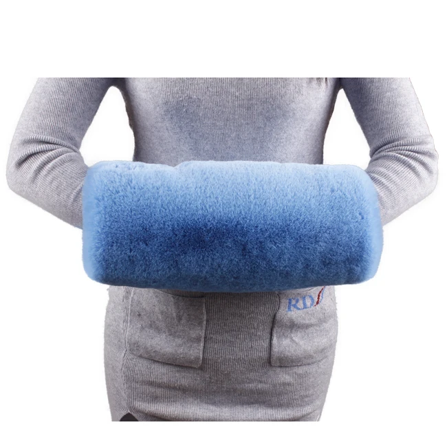 
Winter Protection Lady Khaki Fox Faux Fur Hand Warmer Muffs 