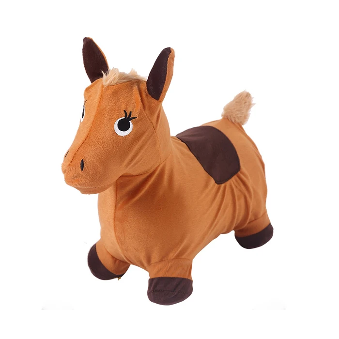 Hand printed Inflatable pvc rody jumping horse toy for kids