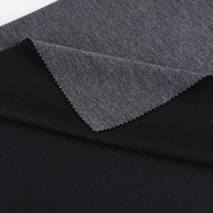 Good quality yarn dyed 75% polyester 25% rayon blend knitted interlock crepe fabric