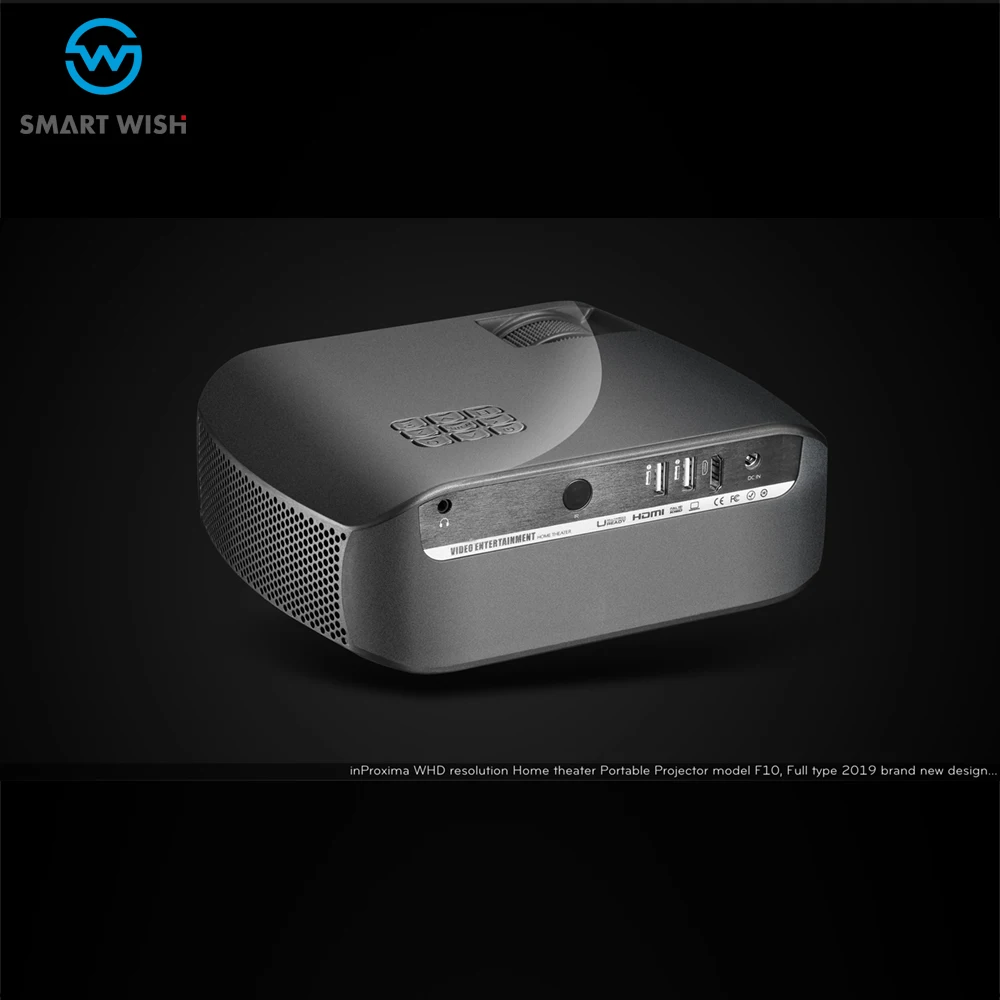 F10 4 inch LCD 2800 Lumens LED output HD home theatre 720P projector with 180 inch image