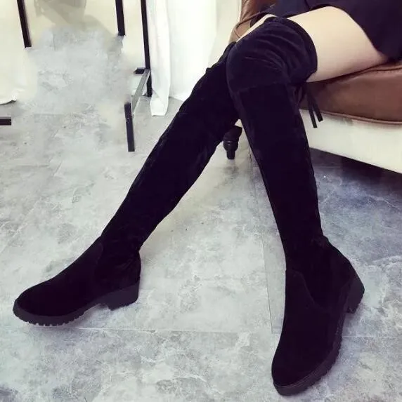 cy30639a wholesale china women flat long knee boots