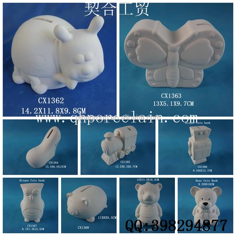 Неокрашенная доломит монета банка гипс Гном статуя бисквита Керамическая рамка автомобиля обувь фигурка