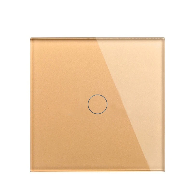 Smart Home EU Standard 1 Post 1way Glass Front Panel Electrical Capacitive Wall Touch Light Switch