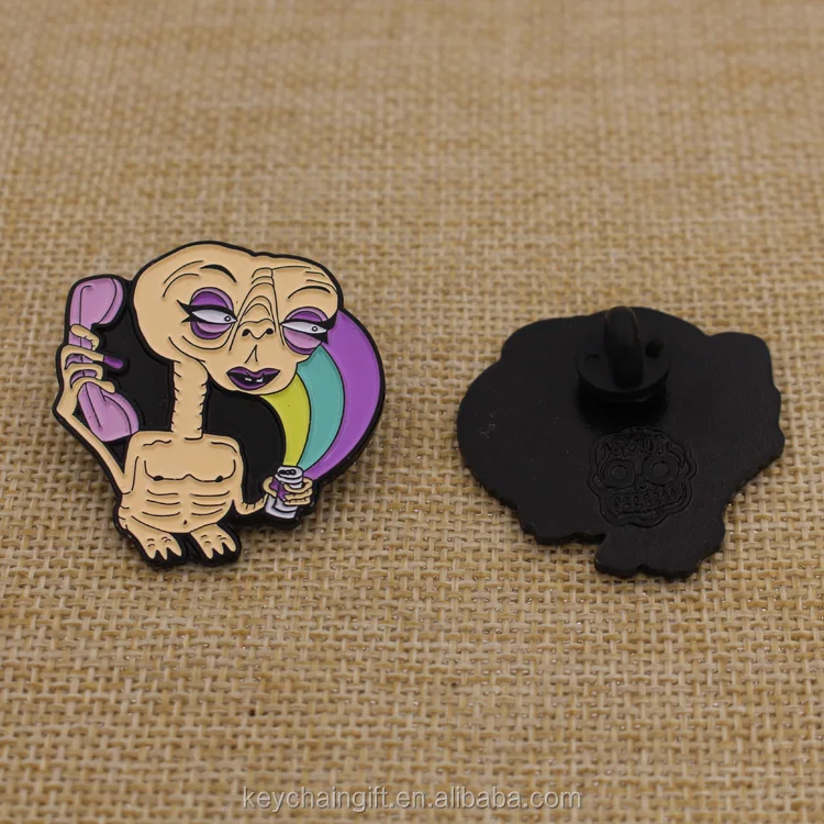 Factory price darkness system metal emblem skeleton lapel pin wholesale