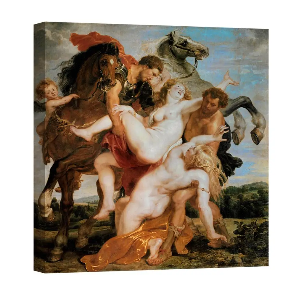 Famous painting reproduction of Rubens The Rape of the Daughters of Leucippus
