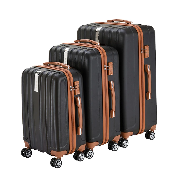 
 20 24 28 дюймов 4 вращающиеся колеса 360 градусов кодовый замок, масштабных дорожных чемоданов, легкий OEM 3 шт. ABS тележка дорожная сумка для путешествий  