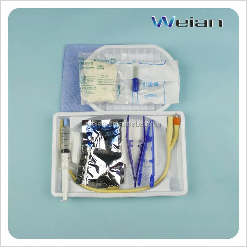 
2016 Hot Sale Disposable Sterile Urine Catheter kit surgical instrument kits 