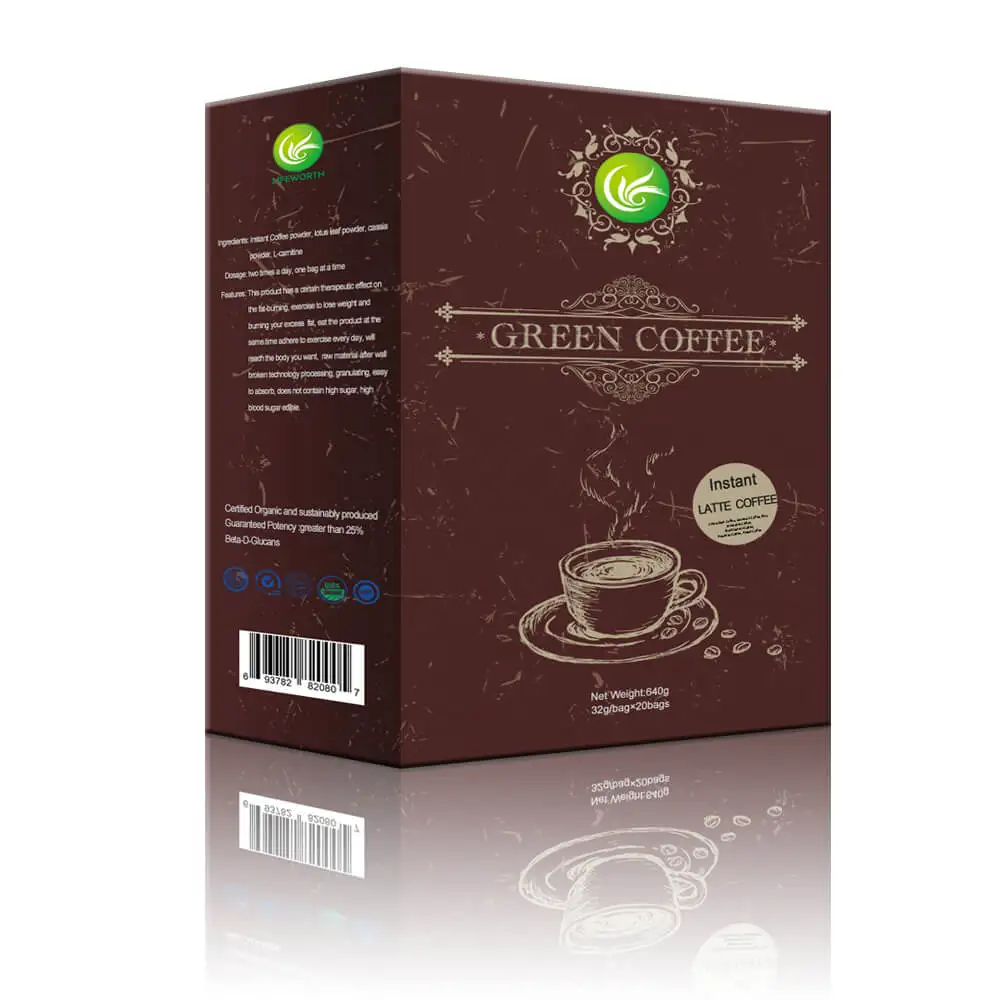Lifeworth ISO approved slimming latte green coffee slimming drinks