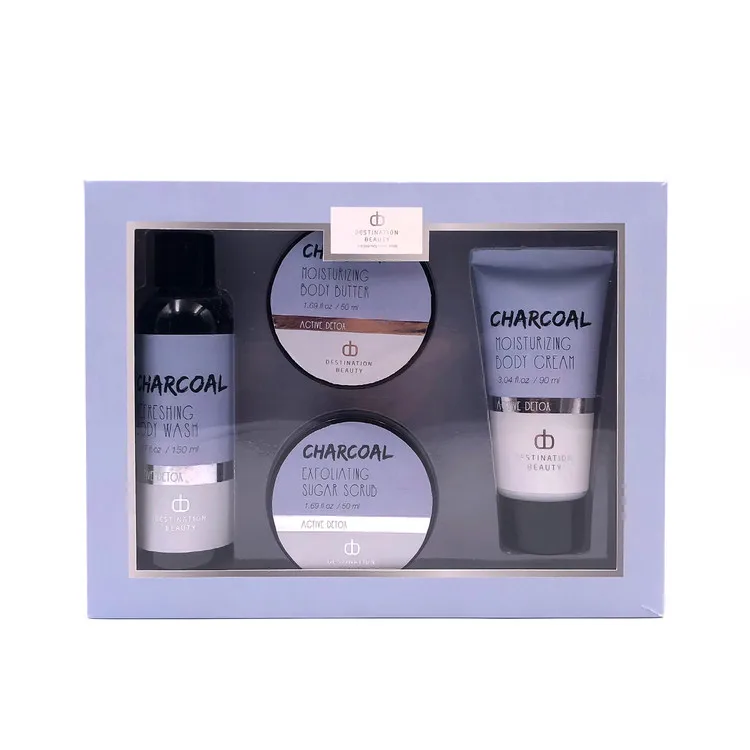 Thailand Indonesia Bulk OEM Bamboo Charcoal Body Scrub  Body wash  Private Label Body care set