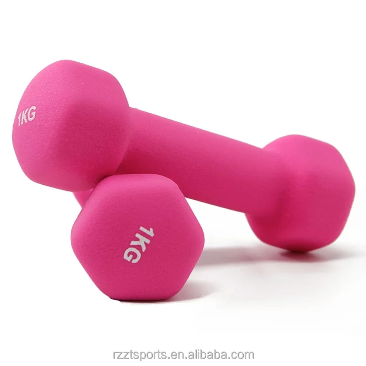 Gym Colorful Fitness Hex Neoprene Coated Dumbbell