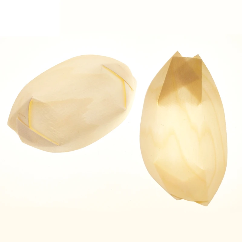 Boat for Food Plate Sushi Bamboo Wood Fast Food Carton and Food Plastic Hot Sale Disposable White FSC/BSCI/BRC Free Samples