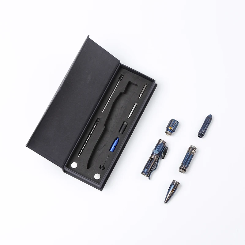 
2021 New Design Multifunction Glass Breaking Self-Defense Tactical Pen with Flashlight Whistle 