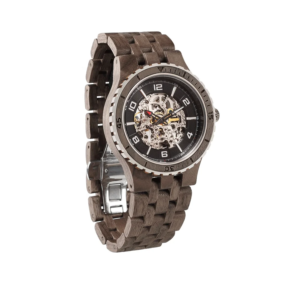 New Trendy Brand Your Own Logo Steel Circle Wood Watch