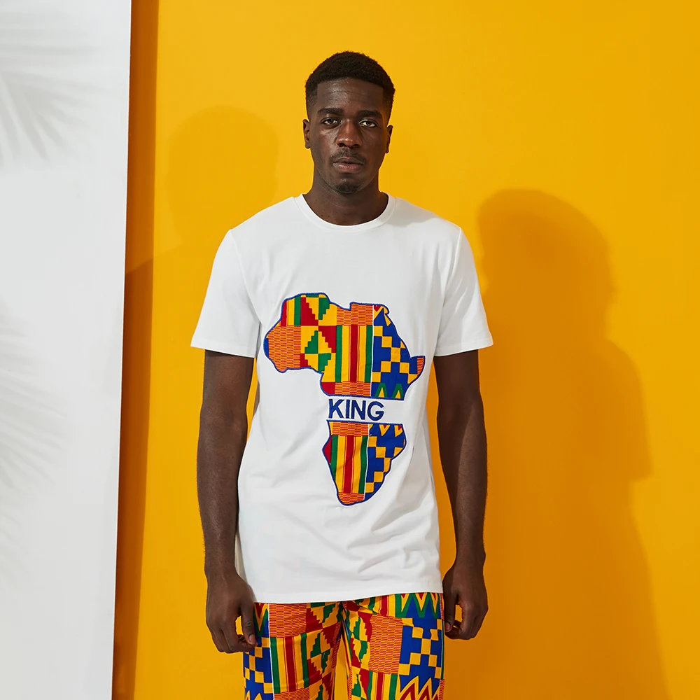 Костюм на День святого Валентина, мужские шорты с Африканским принтом, комплект из двух предметов, топ с шортами