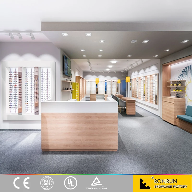 Eyewear Display Stand, Wall Mounted Eyewear Display, Wooden Optical Display Design