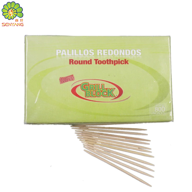 65 mm cello wrapped wood bamboo toothpick