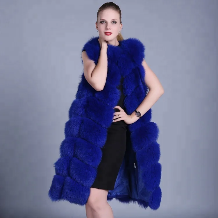 На меху одежды жилет пальто с мехом лисы голубой секс меховой жилет