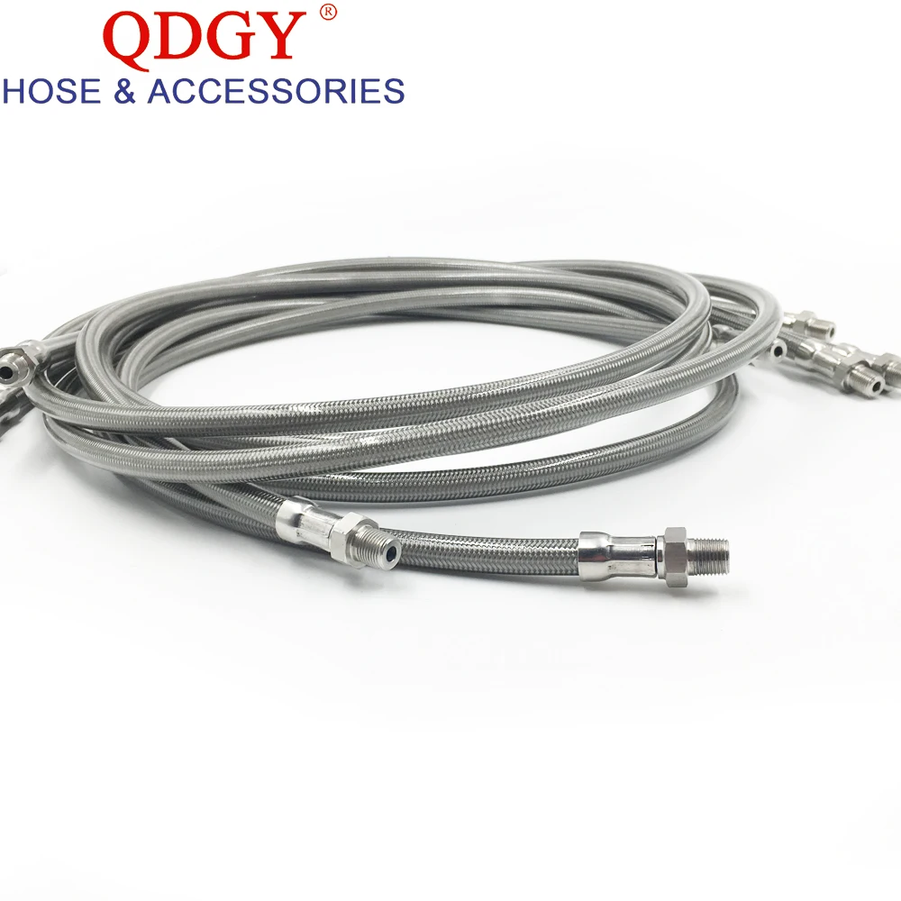 hydraulic SAE J1401 standard stainless steel braided hose used on auto car drift