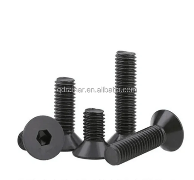 anidize black DIN 7991 flat socket head bolt hexagon socket counter sunk head screw