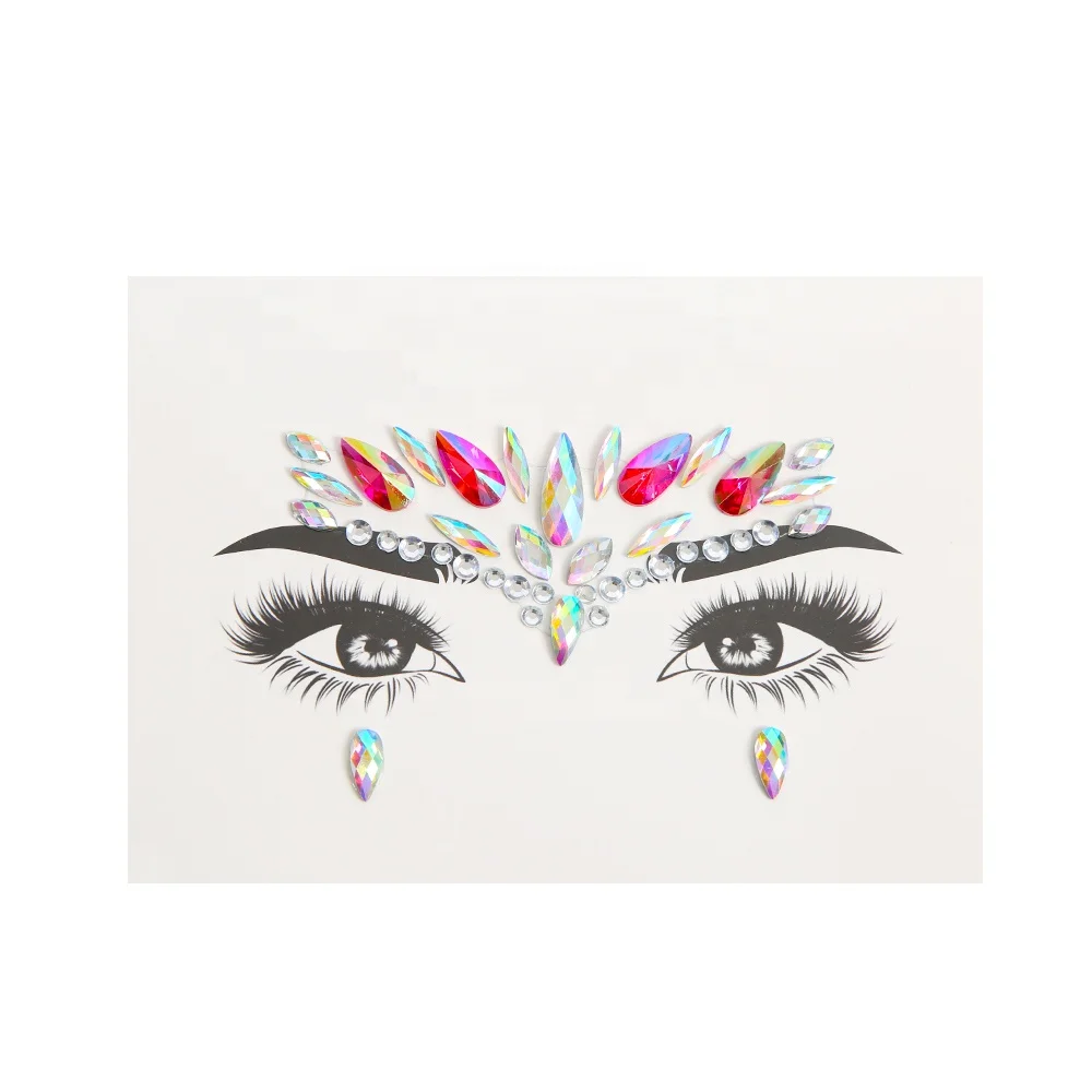  Eye Shadow Decoration Face Gem Jewels Body Art Rhinestones Adhesive