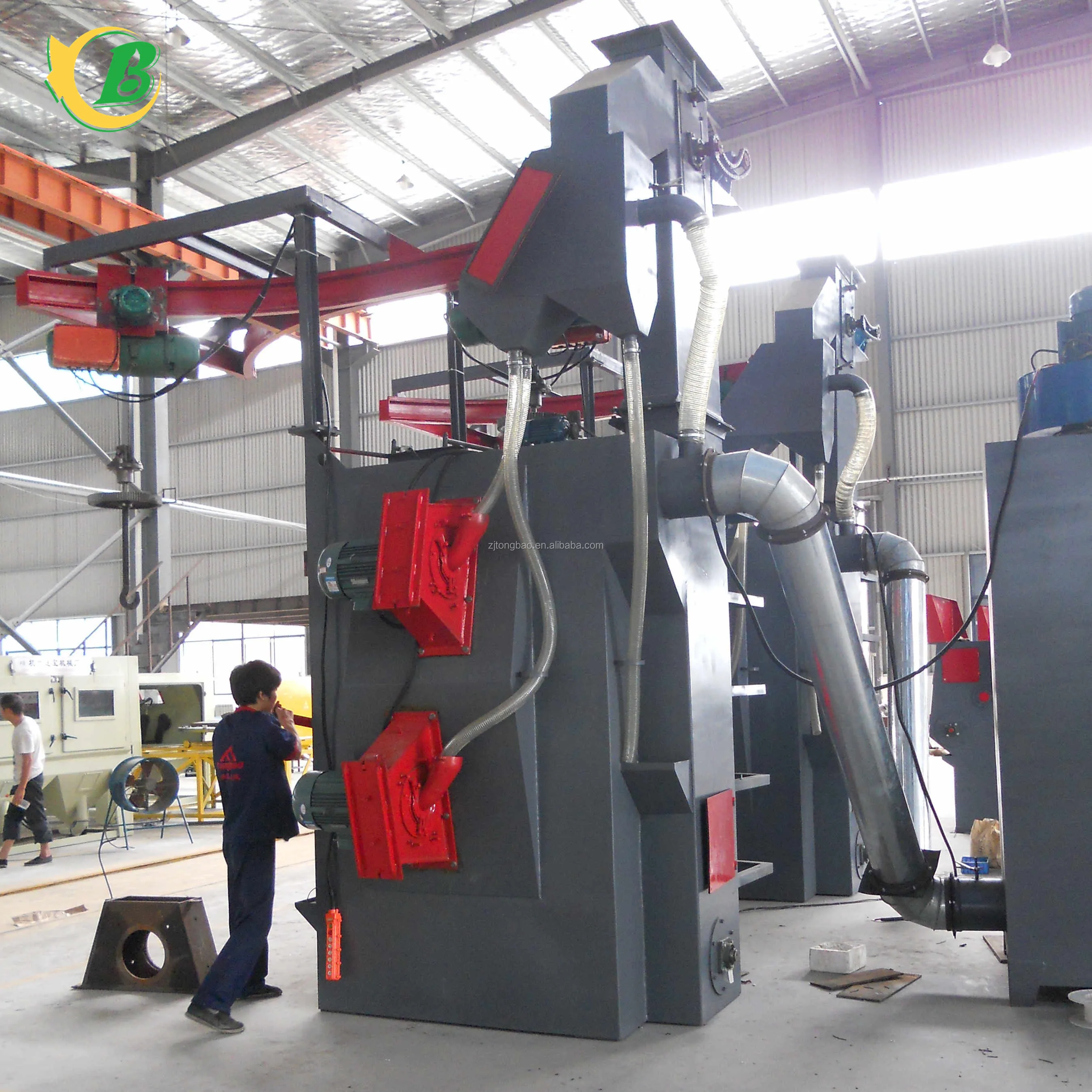 Double hook shot blasting machine/Shot blasting cleaner/Sandblasting equipmen/Double Hanger Spinner Hanger Hook Type
