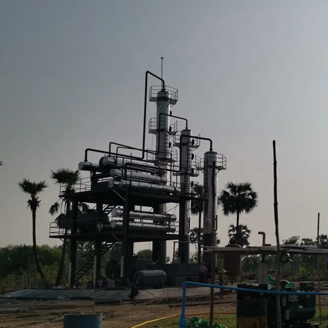 
3-20Tons/day Hot sales used engine oil refinery plant of thin film evaporator 