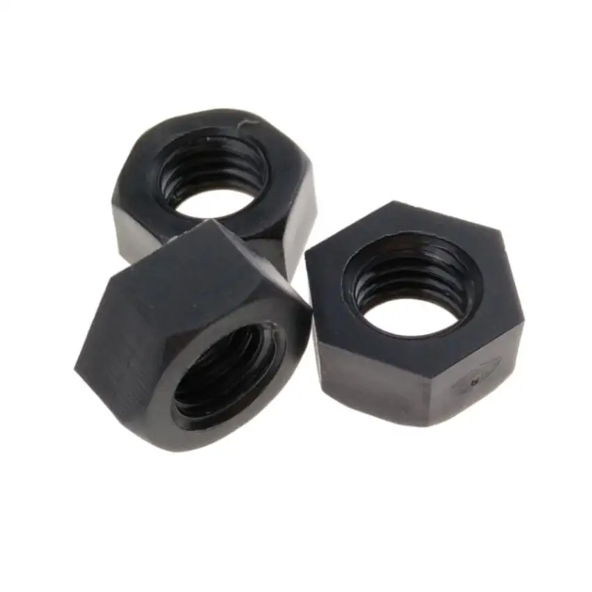 Стандартные черные пластиковые нейлоновые гайки M5 Шестигранная для винтов