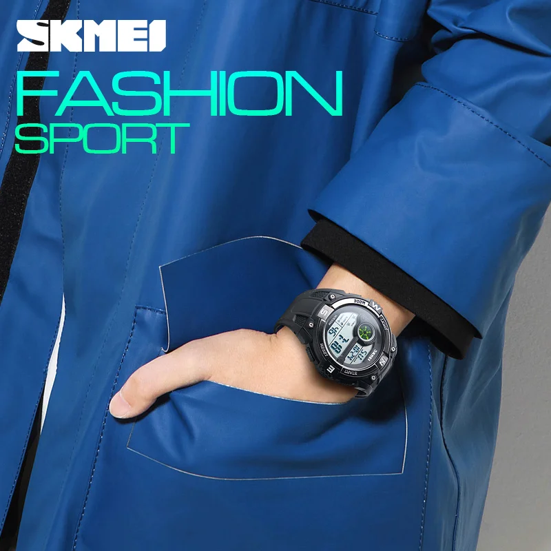 5 bar chime hand watch factory relojes moda count down timer men sport digital watch skmei 1279