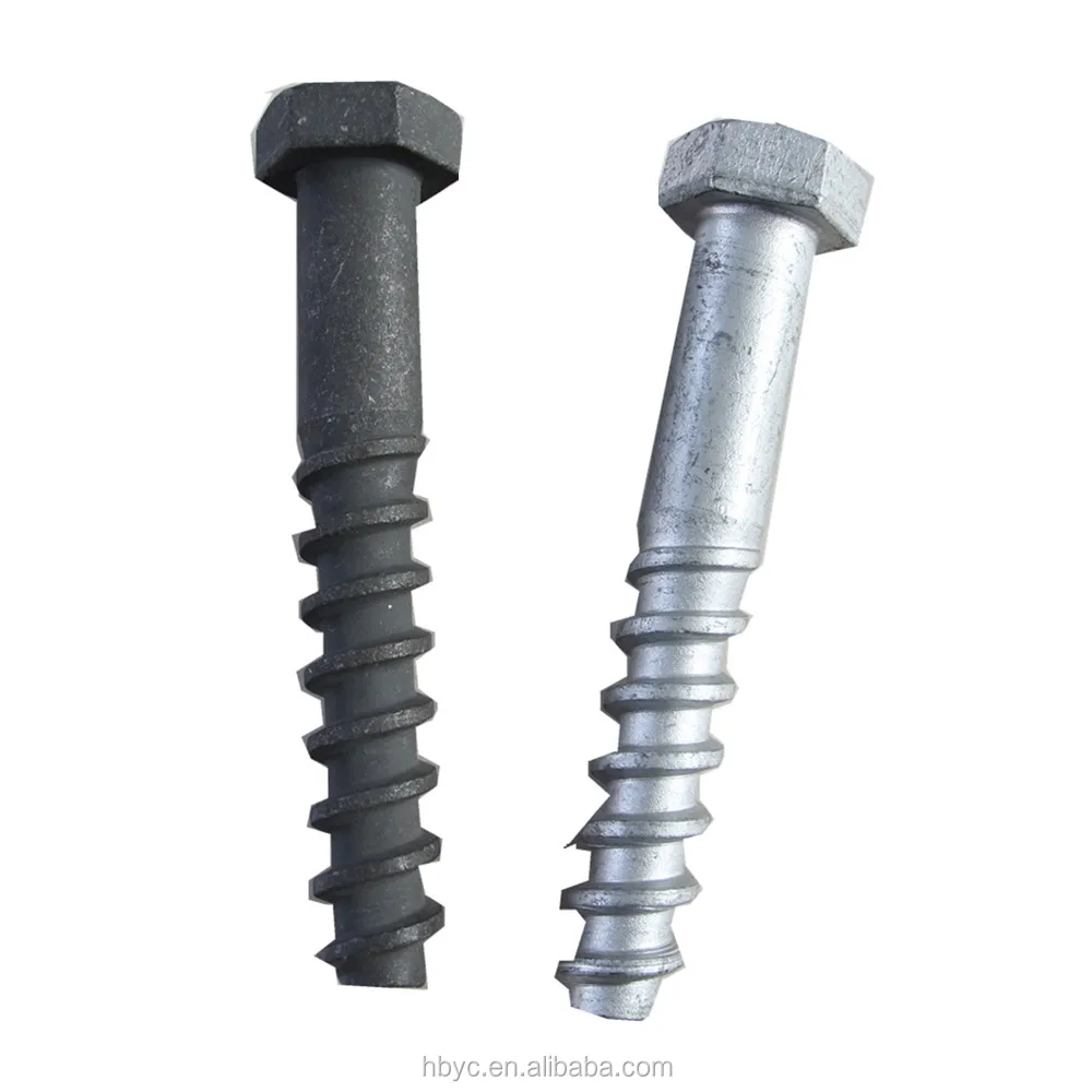 railway fastener rail sleeper coach screw spike,Tirefond for railway