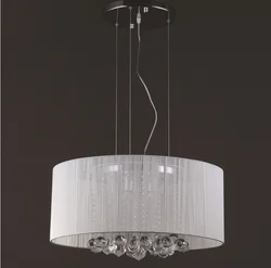 MAX 60W Traditional/Classic Crystal Chrome Metal Chandeliers Black Drum Bubble Shade Ceiling Light Voltage 110 120V