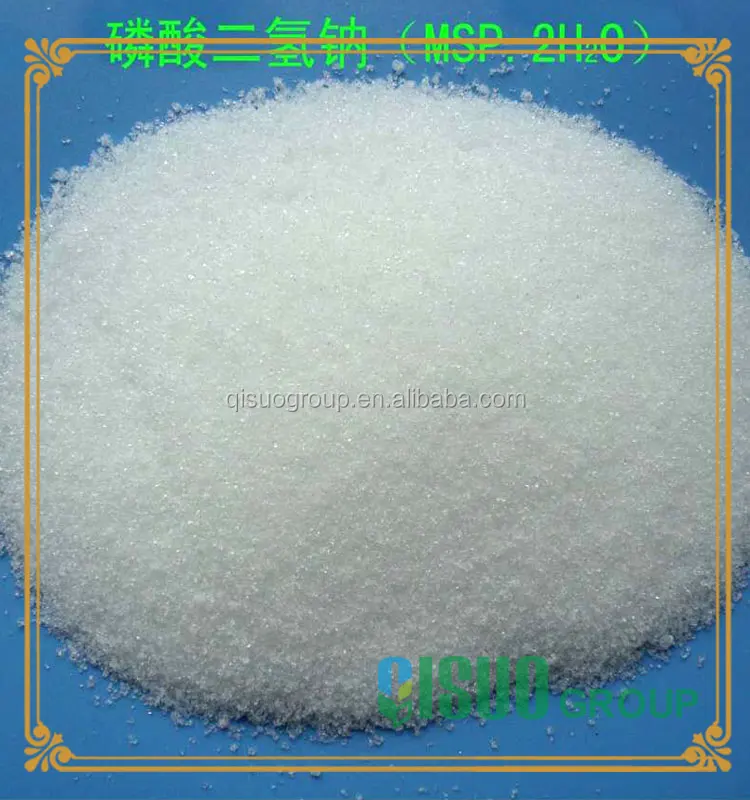 
MSP.2H2O Sodium Dihydrogen Phosphate Dihydrate Formula NaH2PO4.2H2O food grade 100% water soluble 