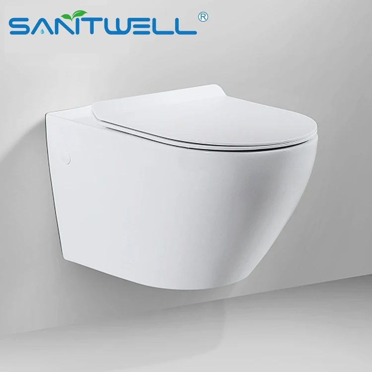 Promotional But Not Expensive Ceramic Wall Hung Washdown Toilet with Special Soft Cover