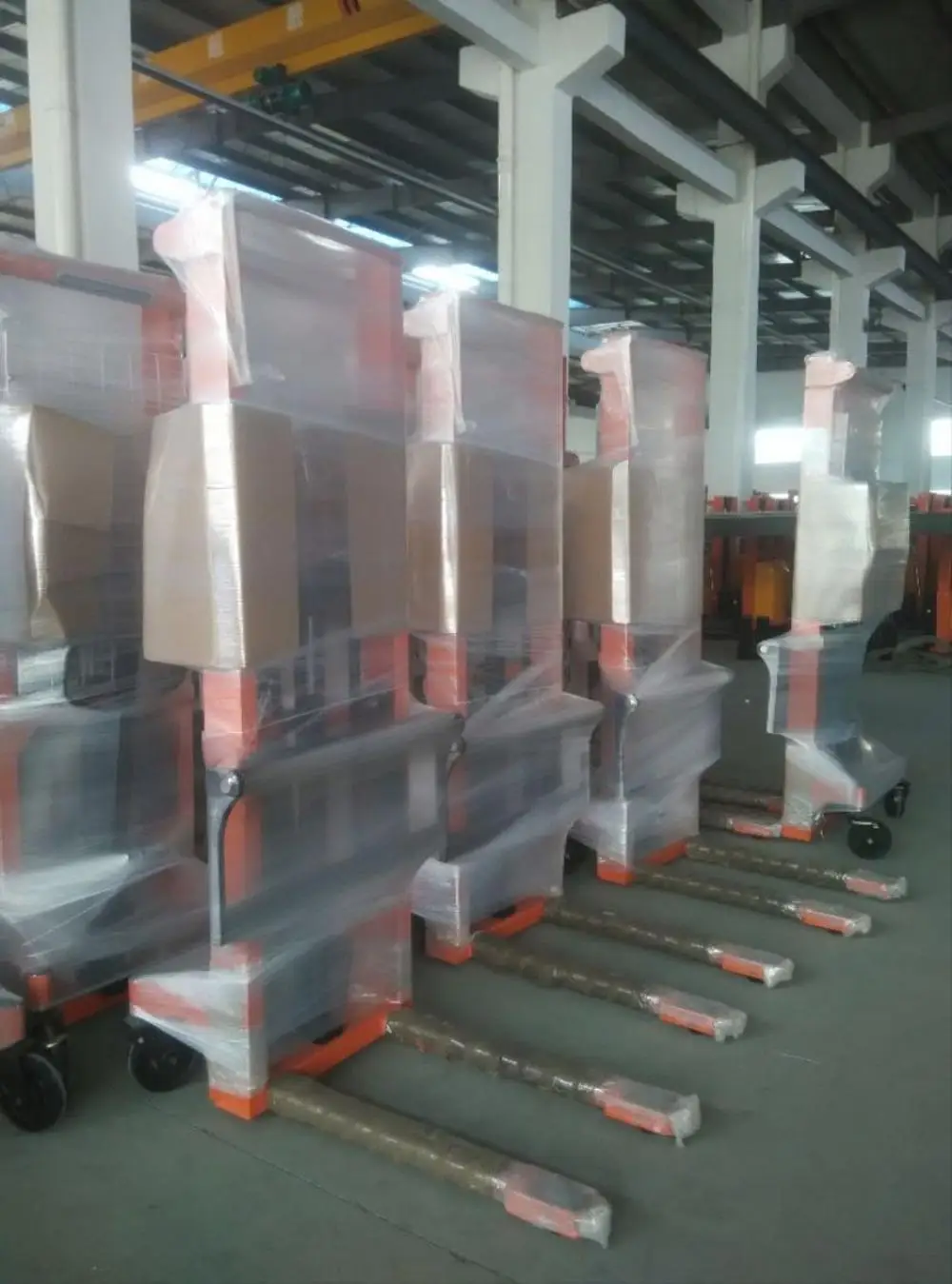 1 ton manual hand forklift pallet stacker jack truck