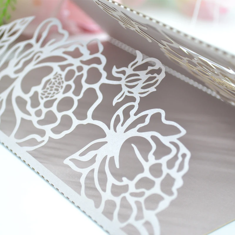 Laser cut wedding invitations card envelopes decorations
