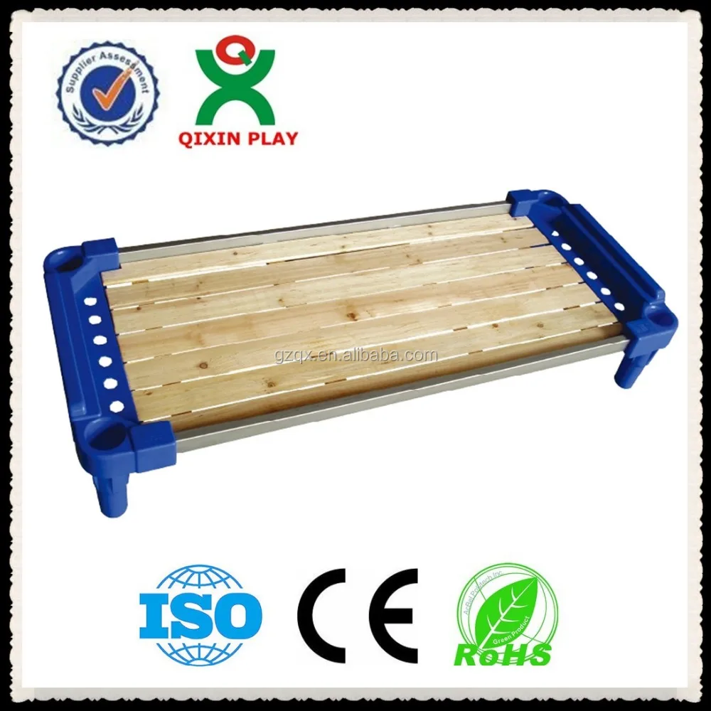 Kindergarten used child care beds classroom furniture for kindergarten plastic stackable children bed