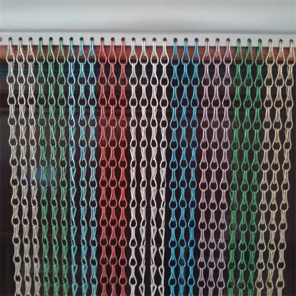 Защитная занавеска из алюминиевой цепи золотого цвета