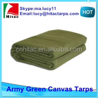 Army green canvas tarp,canvas truck tarpaulin