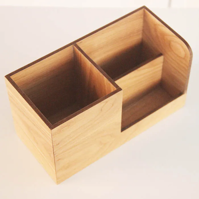 Fast delivery eco-friendly wooden storage desk organizer box