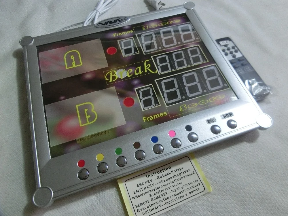 Best sale 147 Weiyang Snooker Billiard Table Digital Counter Scorer Electronic Scoreboard with wireless control