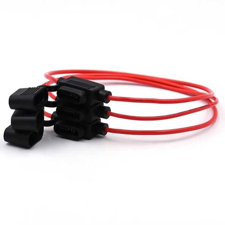 Custom In-line 20A automotive & truck cable waterproof fuse holder for auto blade fuse