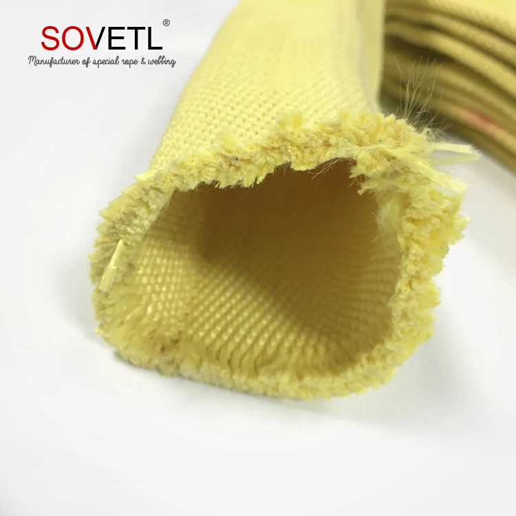 
Factory supply cut resistant woven aramid tubular webbing 