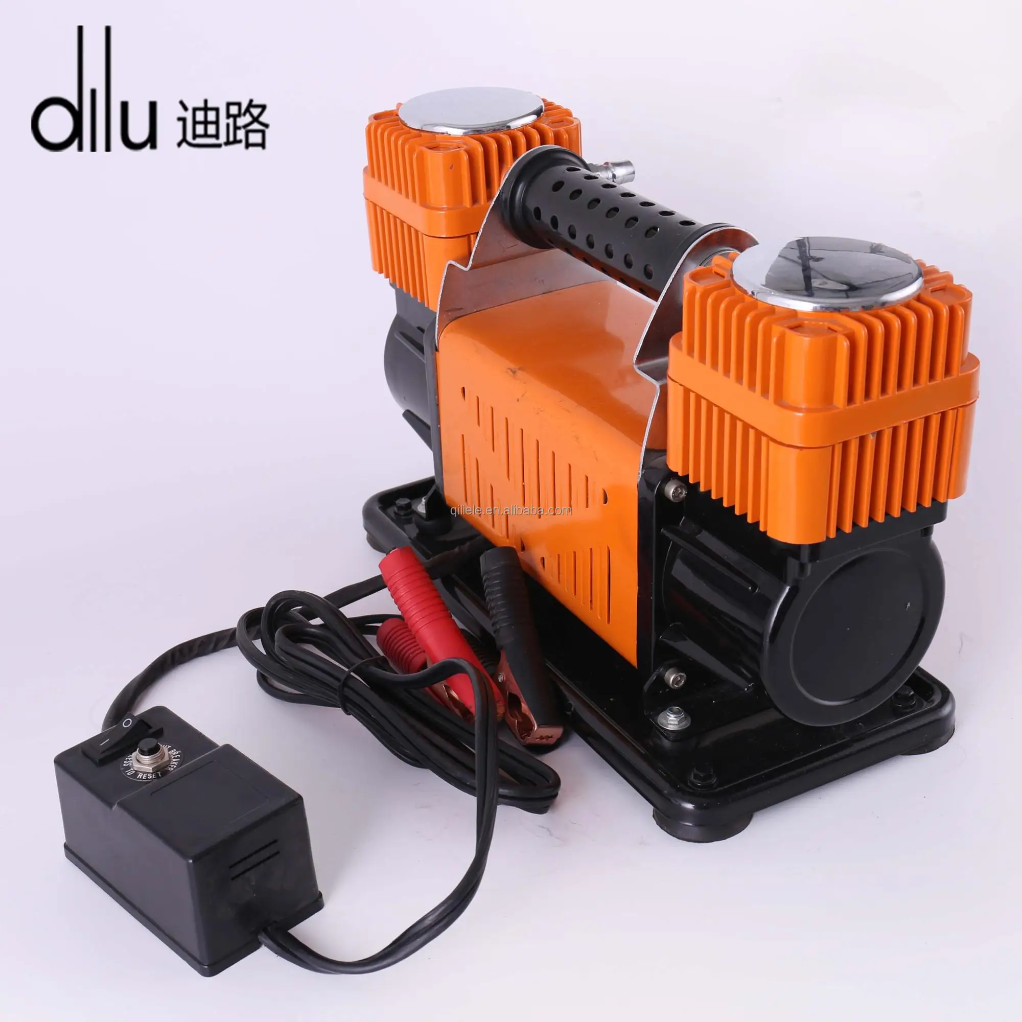 
 Сверхмощный двойной цилиндр портативный 12 вольт автомобильный воздушный компрессор  